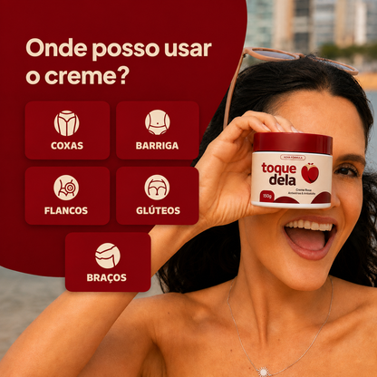 ToqueDela® - Creme Rosa Antiestrias e Anticelulite